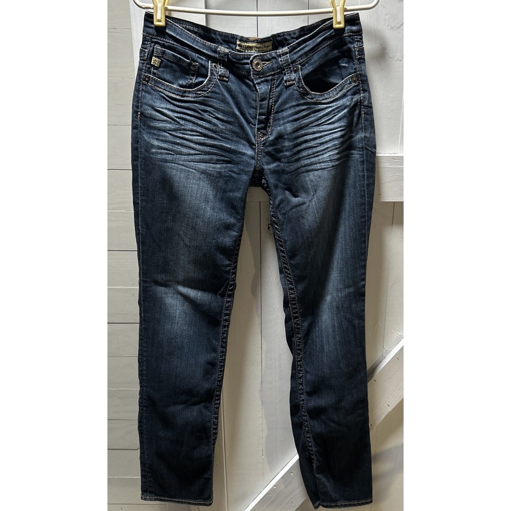 Big Star Kayla Straight Mid Rise Jeans Dark Wash Women's Size 29L